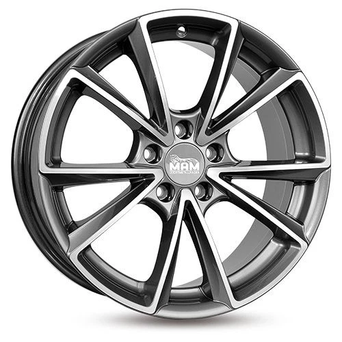 1x MAM WHEELS MAM A5 palladium front polished 8.0Jx18 5x112 ET35 - Bild 1 von 1
