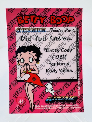 1996 King Features Syndicate Inc Betty Boop Betty Coed Trading Card #41 Chromium - Picture 6 of 6