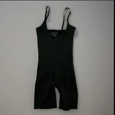 SPANX Shapewear Women Power Series Open-Bust Mid-Thigh Bodysuit Very Black MED