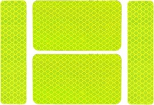 High Visibility Reflective Safety Patch Set, 4 Pack, Hook and Loop Fastener, ...