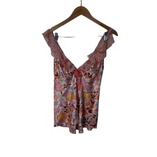 NWT Victoria Secret Floral Satin Sleep Camisole Pink Peach L