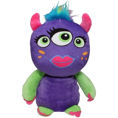 K.I.E. Trading Süßes dreiäugiges Monster, lila Plüschfigur 28cm Gebraucht