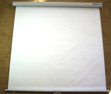 In Focus 42"x40" Portable Roll Up Projector Screen Digital/Analog Exc+ Free Ship