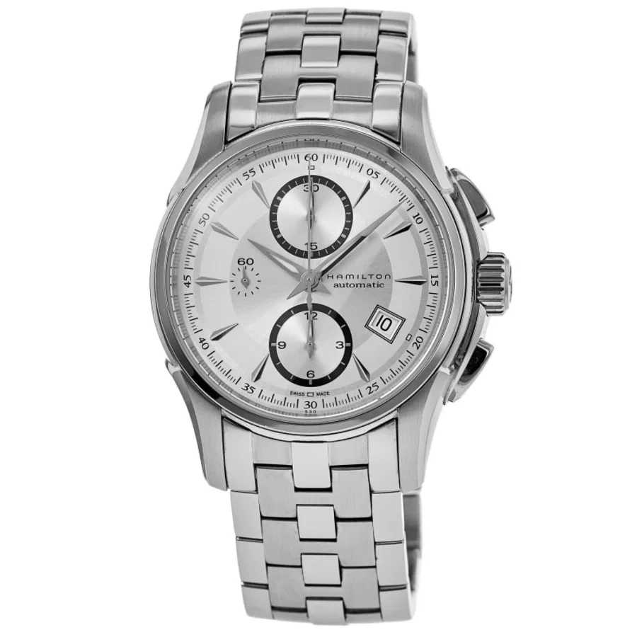 Reloj para hombre Hamilton Jazzmaster automático cronógrafo esfera plateada H32616153-PO