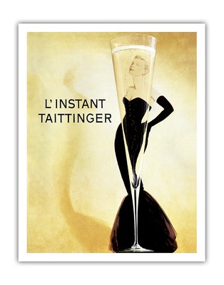 L Instant Taittinger - Champagne - Vintage Advertising Poster Claude Taittinger