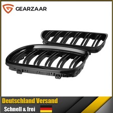 Nieren Grill Frontgrill kompatibel mit BMW 3er Touring E91 LCI 08-12 Schwarz