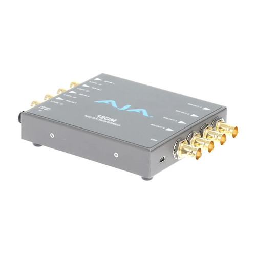 AJA 12GM 12G-SDI to/from Quad 3G-SDI Mux/Demux 4K/UltraHD Converter w/ AC