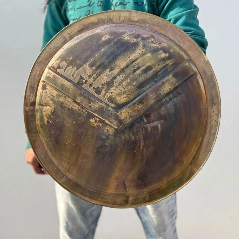 300 Спартанский король Леонидас шлем и щит средневековый греческий копия доспехи Хэллоуин - Изображение 3 из 4