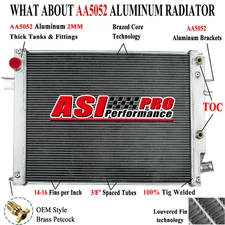 4 Row Aluminum Radiator for 2013-2018 Ram 2500 3500 4500 5500 6.7L L6 Diesel USA