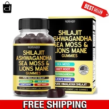100% Pure Himalayan Shilajit Gummies Immune Support w/ AshwagandhaChaga Mushroom
