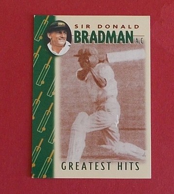 Don Bradman 1997 Weet Bix Greatest Hits Cricket Card AUSTRALIA #6