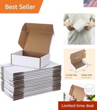 6x4x2 inch Shipping Boxes Bulk 25 Pack White, Tab Lock Tuck Top Mailer Boxes ...
