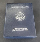 1996 P Silver Coin American Eagle Proof Box & COA BU Encapsulated