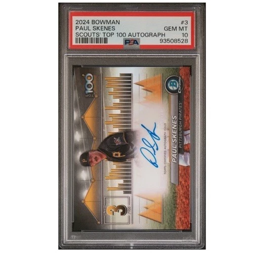 2024 Bowman Paul Skenes Scouts Top 100 Auto /99 PSA 10