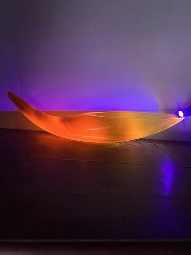 New ListingVtg Amberina Art Glass-blenko Cornucopia Horn Large Vase Dish Red Glows Rare Mxm