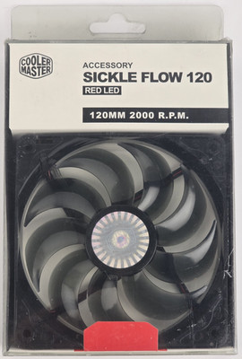 Cooler Master SickleFlow 120 rot LED Lüfter 2000U/min 120mm 12V 0,37A