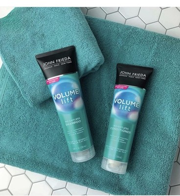 2 Pack John Frieda VOLUME LIFT WEIGHTLESS SHAMPOO Fine or Flat Hair 8.45 oz