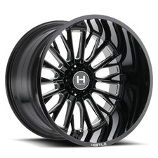 22x10 Hostile H114 Fury Blade Cut (Blk Milled) Wheel 6x135 (-25mm)