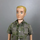 Vintage 1961 Mattel Ken Doll Blonde Painted Hair TM Mark Red Trunks Fashion Pak