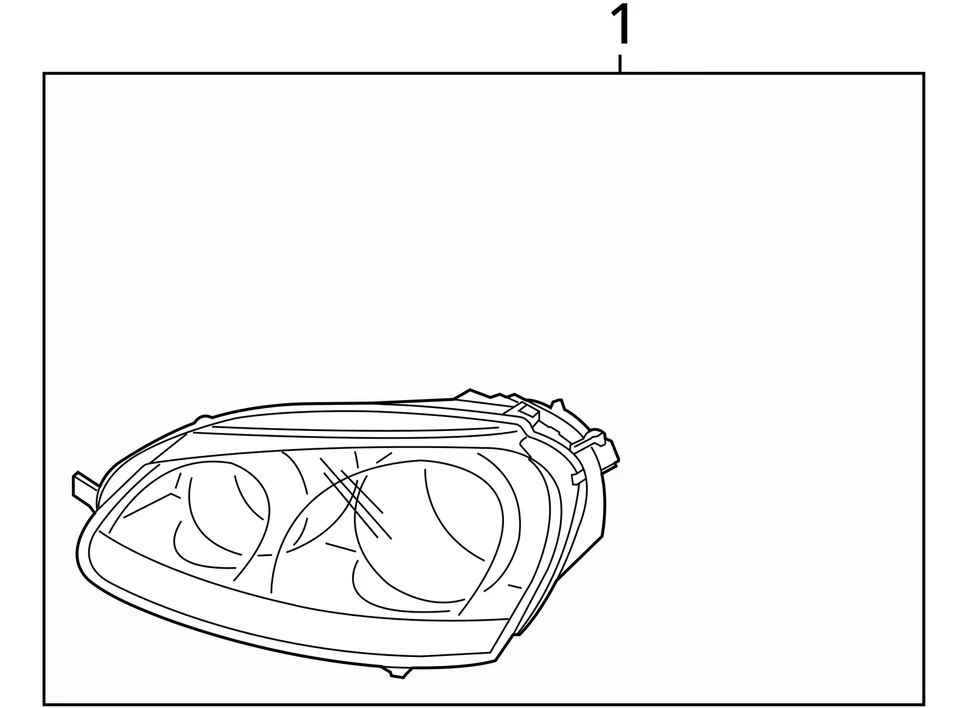 Faro delantero izquierdo Volkswagen Jetta 2005-2010 conductor OEM DI44F Foto 3 de 3