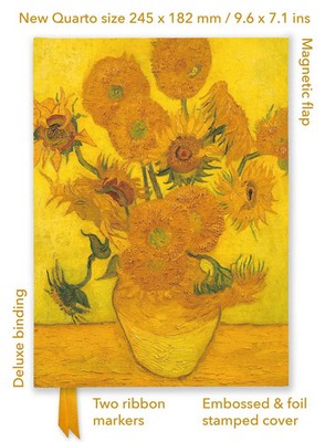 Vincent Van Gogh: Sunflowers (Foiled Quarto Journal) | Flame Tree Publishing