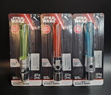 Star Wars All 3 Mini Lightsaber Light-Up Bubble Wand 5.8" Red Blue Green 2025
