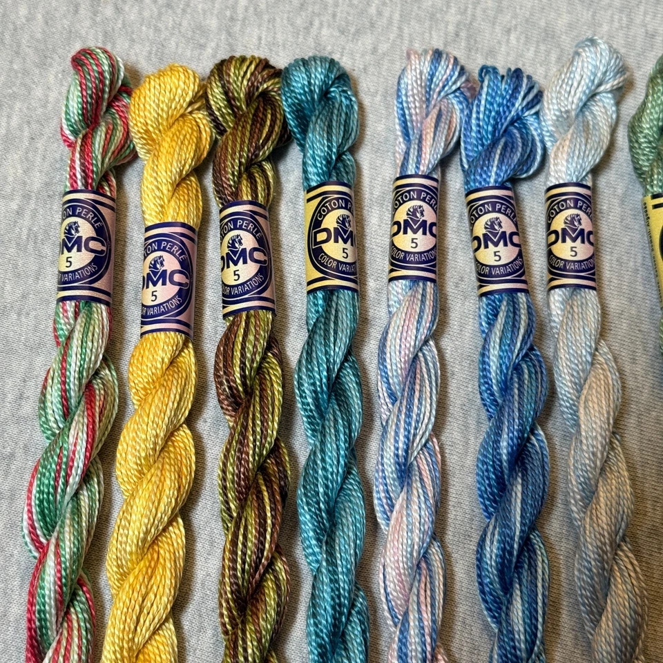 10 DMC Perle Color Variations Size 5 Pearl Cotton Thread No Repeats NOS - Image 2 of 4