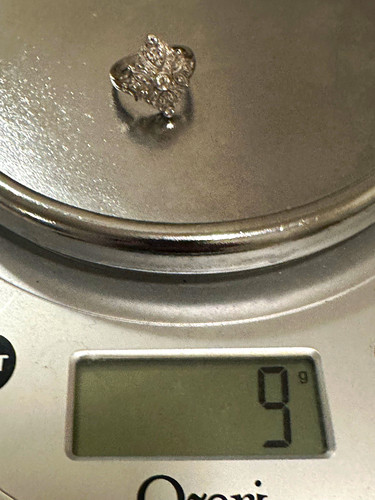 Art Deco Platinum Fire Diamond Cocktail Ring 9 gr.  Size 7