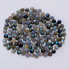 Natural Labradorite Round Shape Cabochon Loose Gemstone Lot 20 Ct 5X5X3mm UGL-33