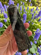 Nephrite Jade Tower 120mm 250g | Large Green Jade Point