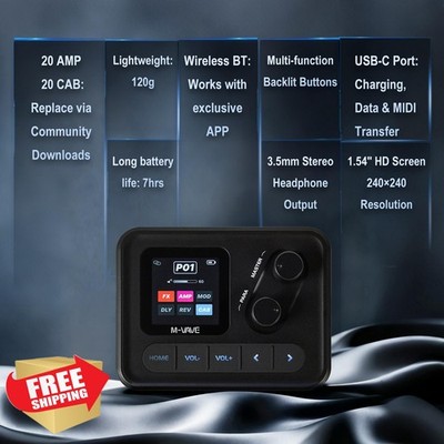 M-VAVE Digital Guitar Multi-Effects Pedal App LCD