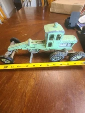 Vintage HUBLEY Diesel Road Grader Die-Cast Metal Toy Tractor Steel 