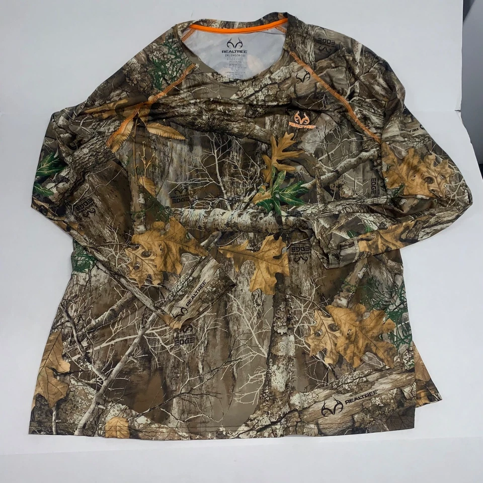 Lot of 3 Realtree Camo Long Sleeve Shirts Mens XXL 2XL Edge Hunting Wicking Tee - Image 2 of 4