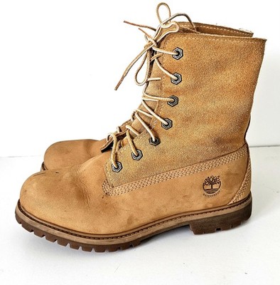 Weizen Nubuk Roll Down Damen gefütterte Stiefeletten Gr. 4,5 (37,5) Timberland