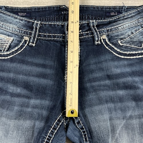 Vigoss Jeans Women's Size 16X33 The Dallas Boot Cut Stretch Bling Embroidered - Picture 7 of 11