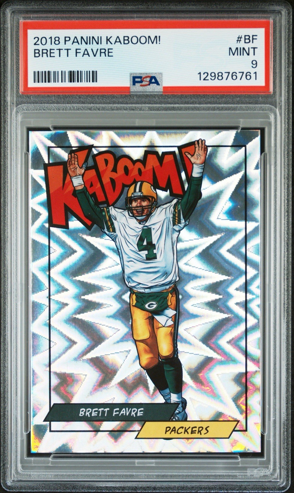 2018 Panini Kaboom #K-BF Brett Favre Kaboom PSA 9