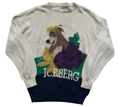Vintage 1990 ICEBERG Save The Amazon Baloo Bear Disney Embroidery Sweater M/L