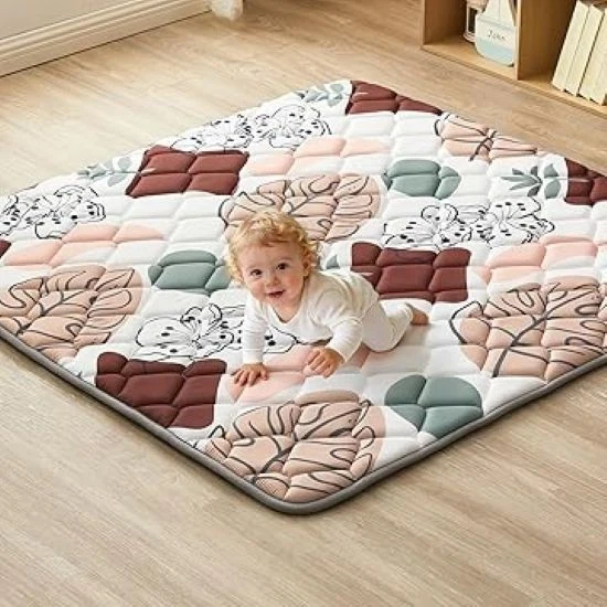 Quafret Baby Play Mat 50"X50" soft, thick, padded, easy to clean.