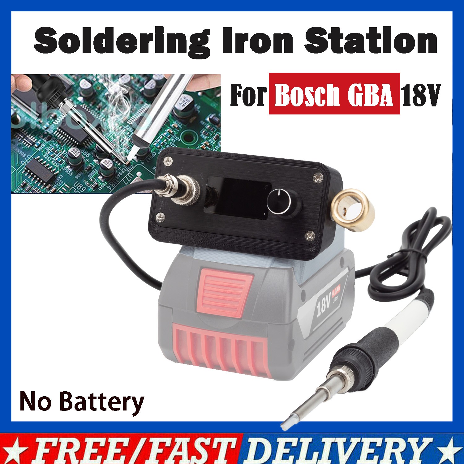 For Bosch GBA 18V Battery Welding Tool Soldering Iron Station Portable Cordless
