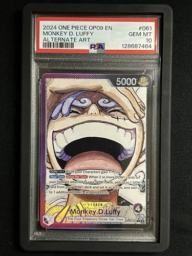 One Piece Monkey.D.Luffy OP09-061 Leader Alternate Art PSA 10 English