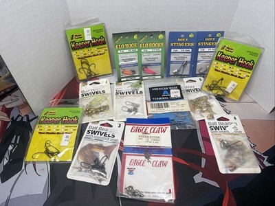 Fishing Bait Lot of 14 hooks, etc. Eagle Claw danielson mister twister t4