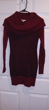 Candie's Women's Burgundy Sweater Dress Size XS