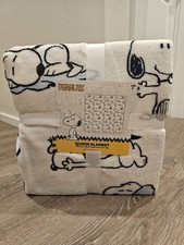 Peanuts Snoopy Woodstock Fleece Queen Super Soft Blanket 90x90 NWT