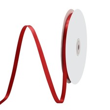 Red Satin Ribbon 1/4 Inch x 50 Yards Solid Color Double Faced Crafts Decor