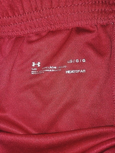 Under Armour UA loose red and white Fly By Shorts Women size LG - Picture 3 of 4