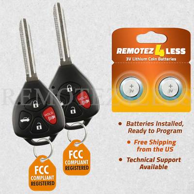 2 For 2013 2014 2015 Scion FR-S FRS Keyless Entry Remote Car Key Fob