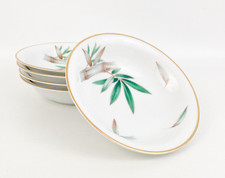 Vintage Noritake Canton Fruit/Dessert Bowls (5) Bamboo W/Gold Trim Circa 1950's