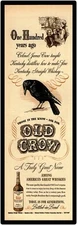 Old Crow Whiskey New Marquee Style Metal Sign 6"x18" 100th Anniversary Kentucky