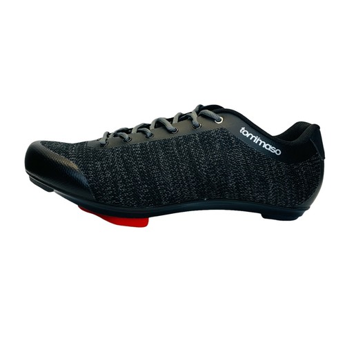 Tommaso Strada Aria Knit Lace Up Indoor Cycling Shoe SPD Cleat Black Sz