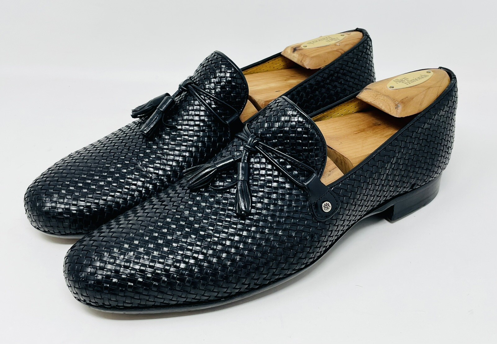 Mezlan “Turing” Black Woven Leather 